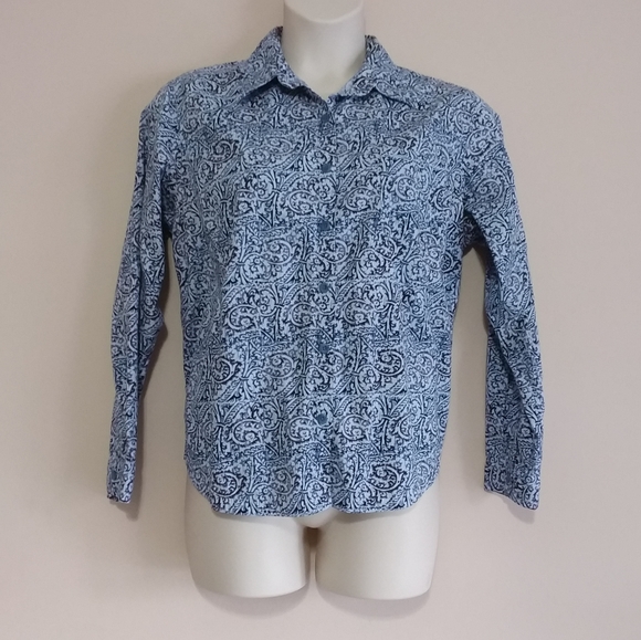 ☆☆SOLD☆☆ Columbia Paisley Print Button Front Shirt - Picture 2 of 8
